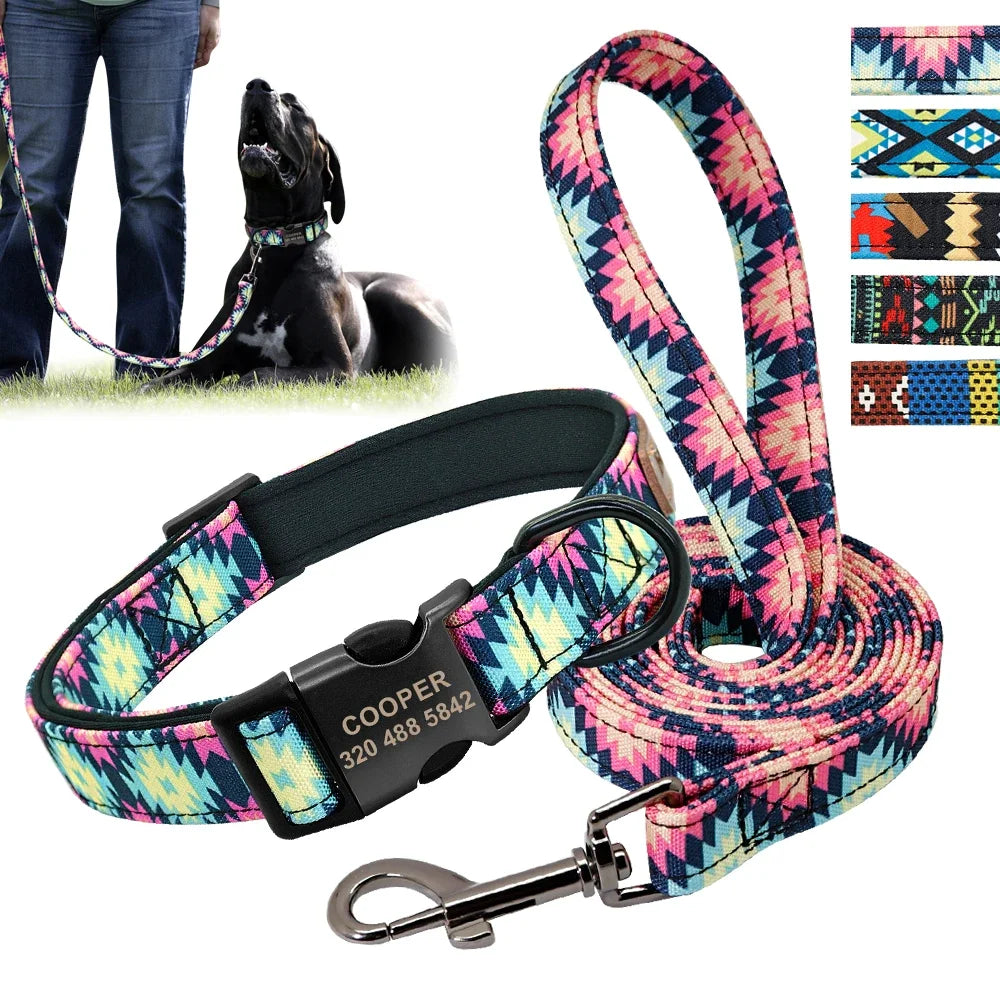 Personalized Dog Collar Leash