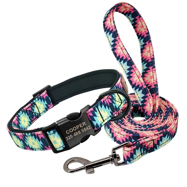 Personalized Dog Collar Leash