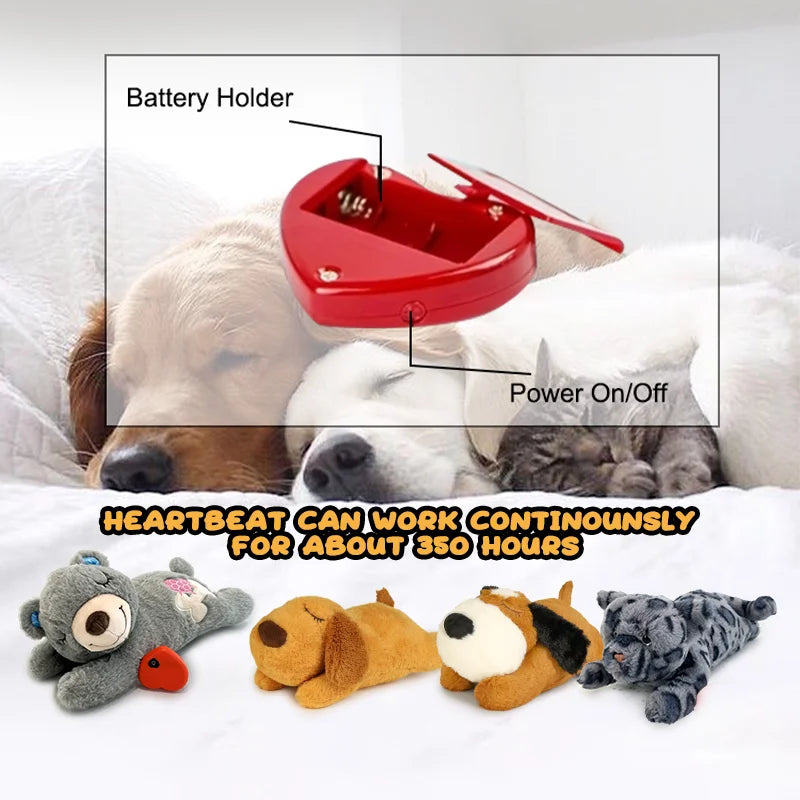 Puppy Heartbeat Dog Toys PP Cotton Stuffed