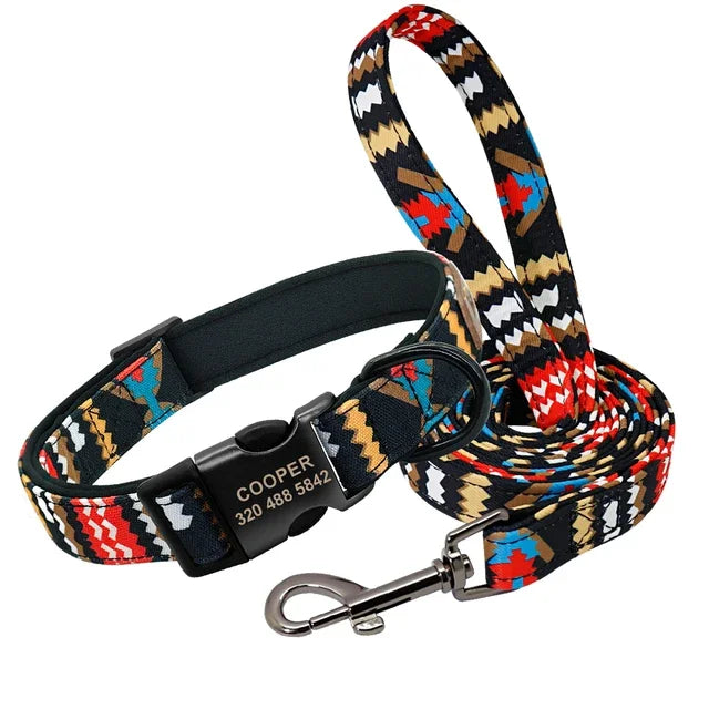 Personalized Dog Collar Leash