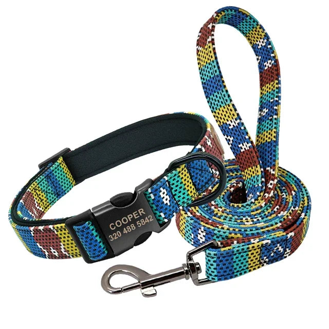 Personalized Dog Collar Leash