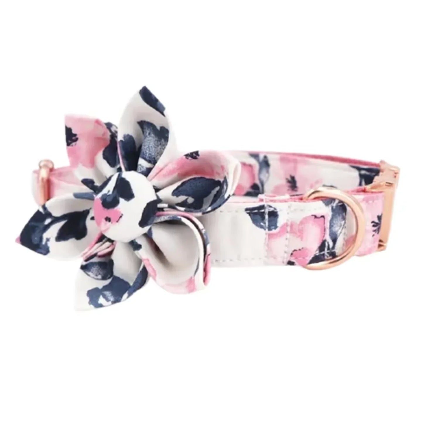 Adjustable design large pet cat dog collar flower