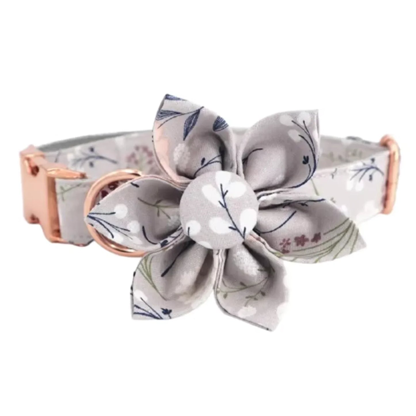 Adjustable design large pet cat dog collar flower