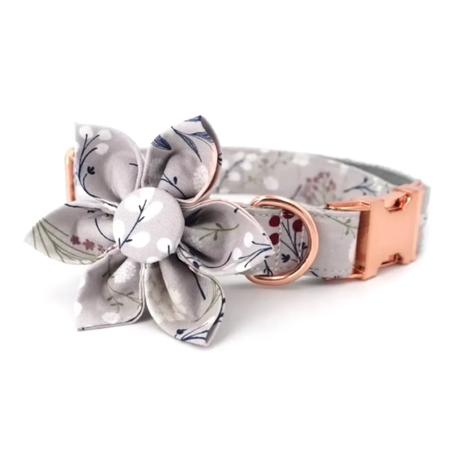 Adjustable design large pet cat dog collar flower