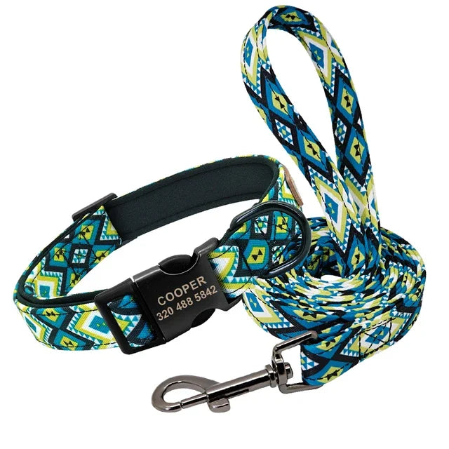 Personalized Dog Collar Leash