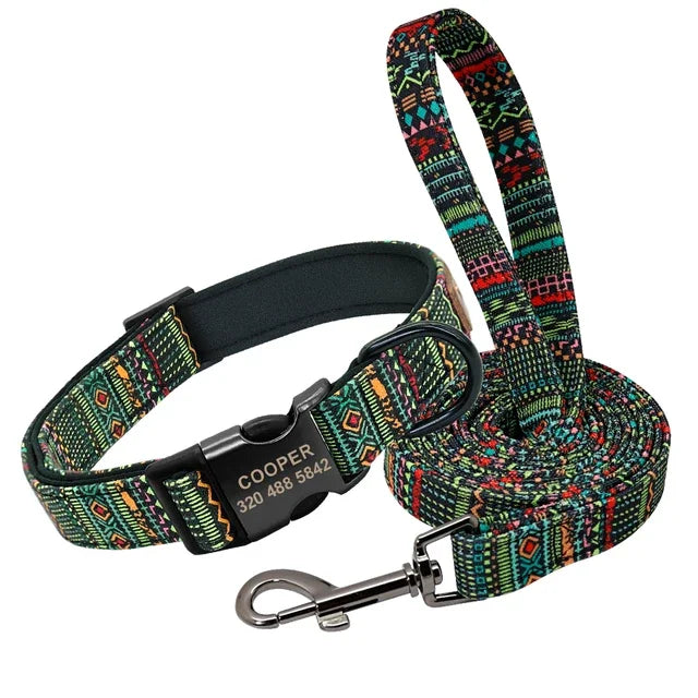 Personalized Dog Collar Leash