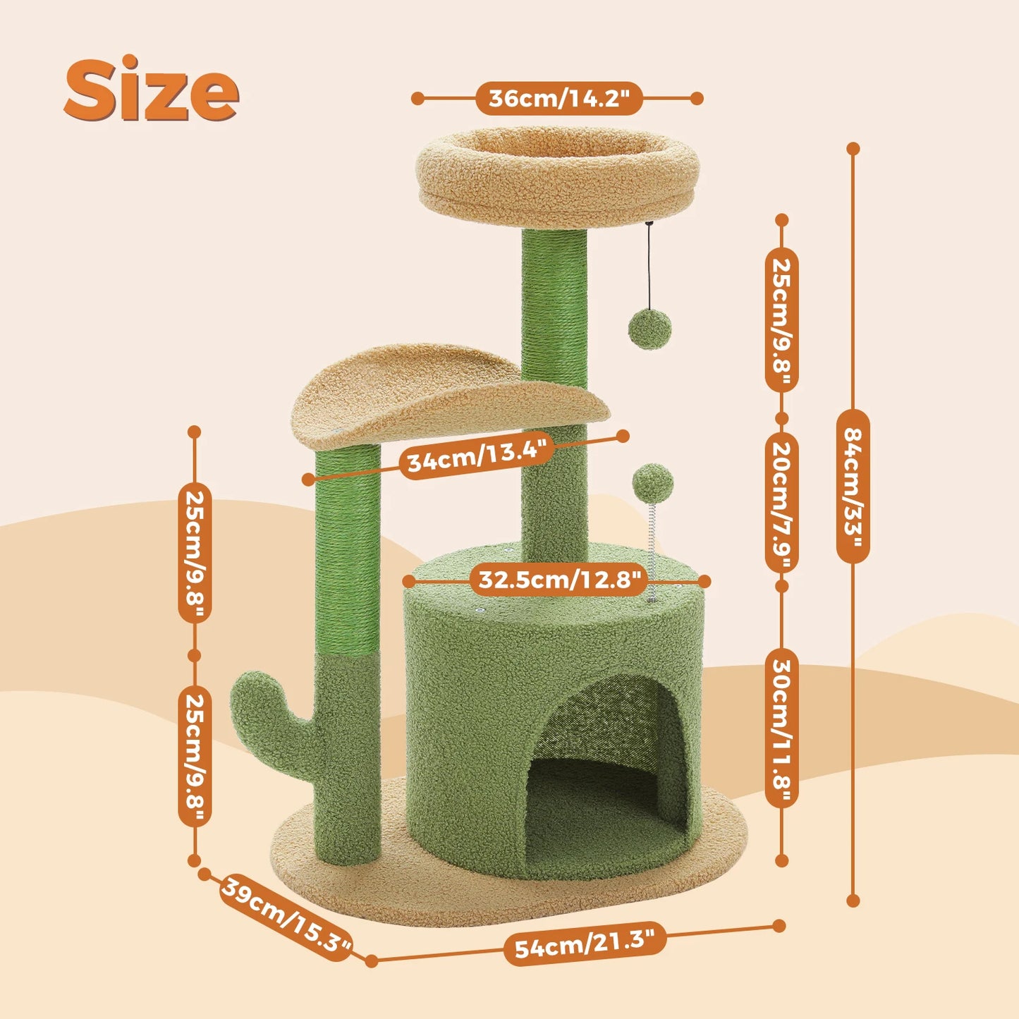 Flower Cat Tree with Scratching Posts