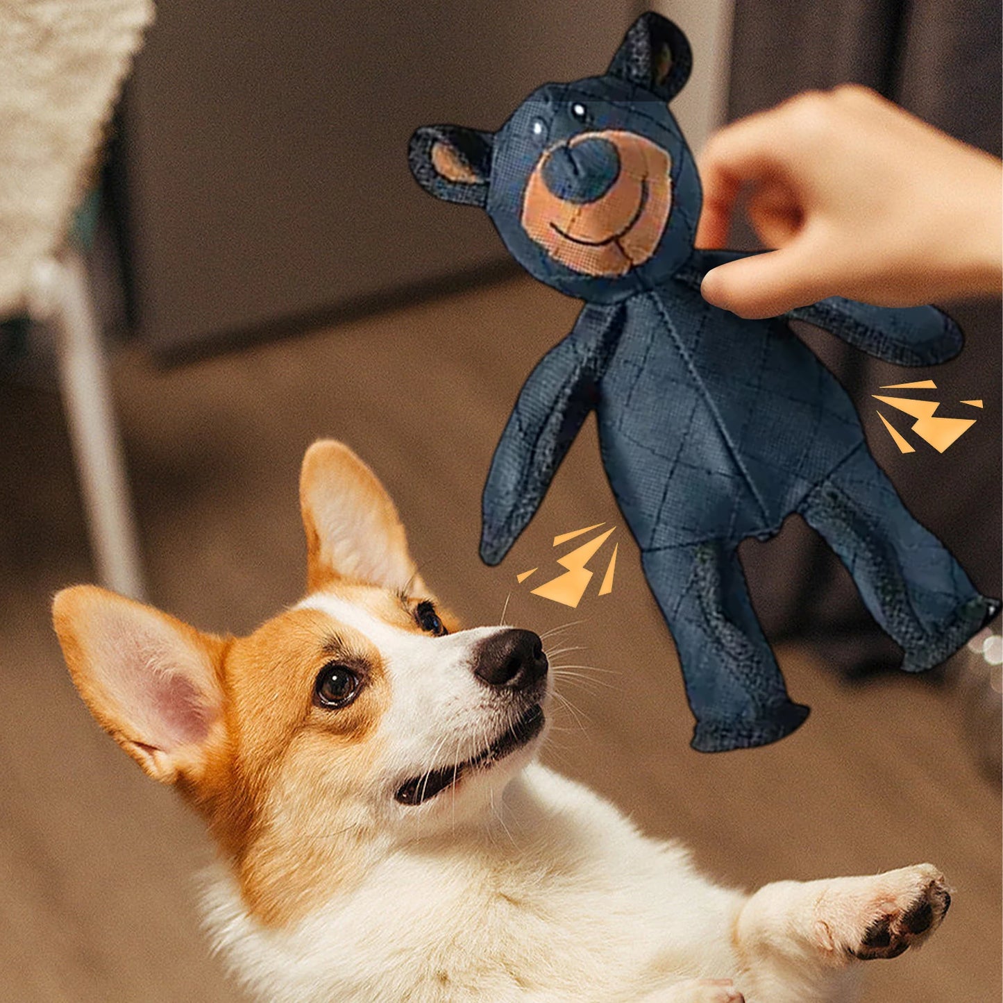 Squeaky Plush Bear Chew Toy for Dogs