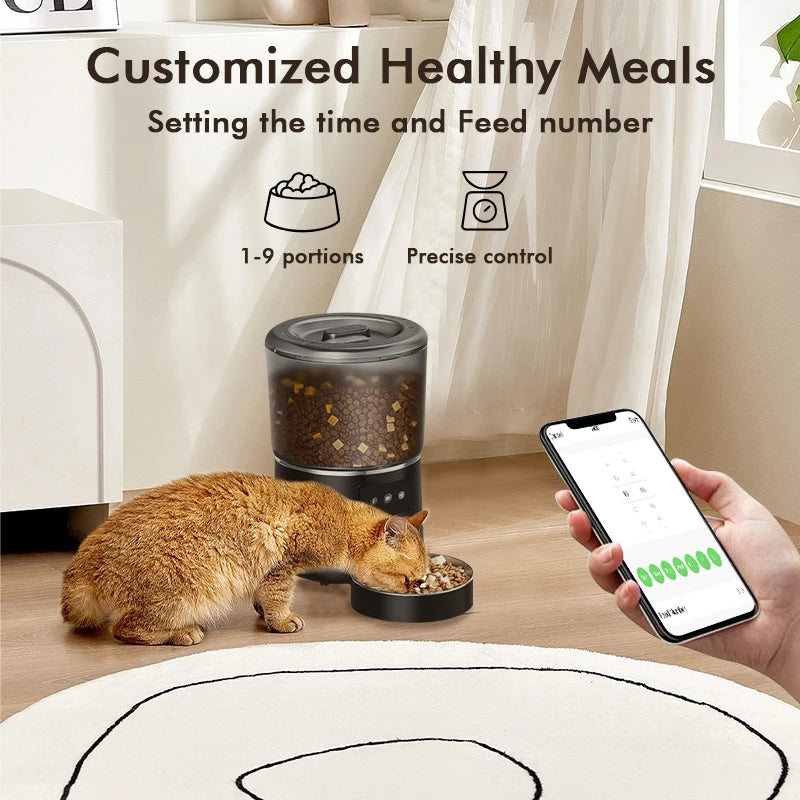 Automatic smart pet feeder for cats dogs