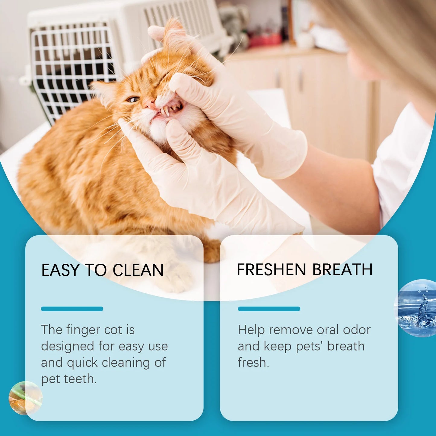 Pet Dental Care Finger Wipes