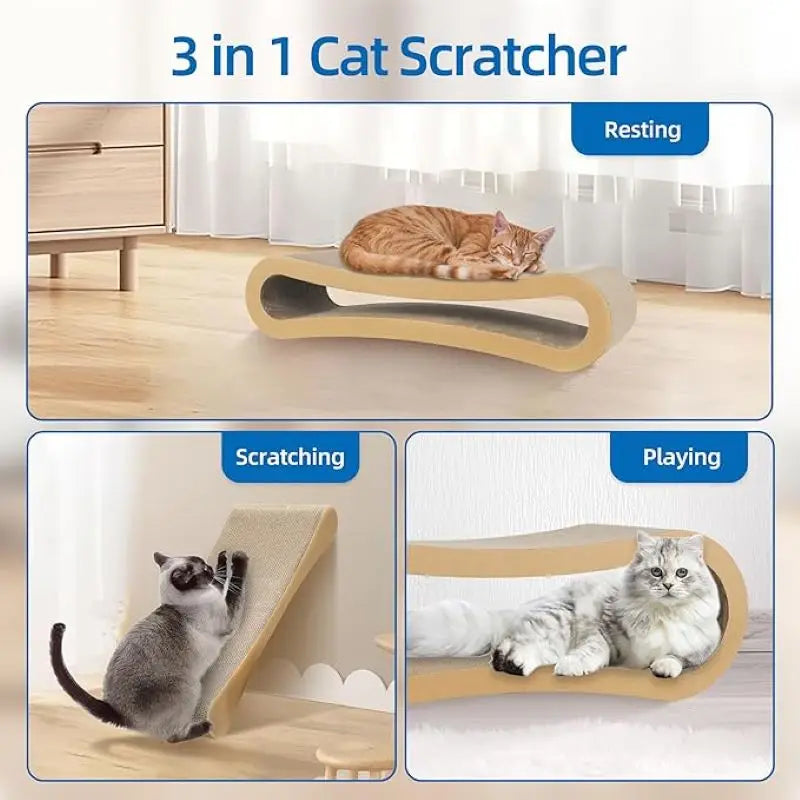 3 in 1 Cat Scratcher Cardboard