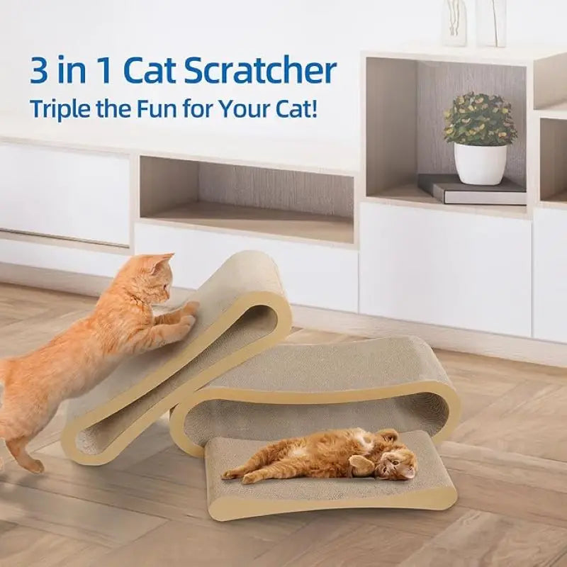 3 in 1 Cat Scratcher Cardboard