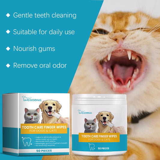 Pet Dental Care Finger Wipes