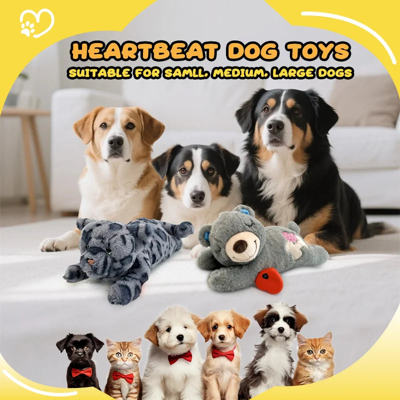 Puppy Heartbeat Dog Toys PP Cotton Stuffed