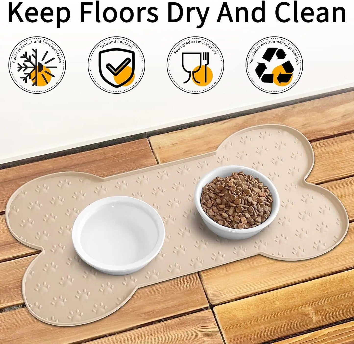 Anti-Slip Silicone Dog & Cat Feeding Mat – Waterproof