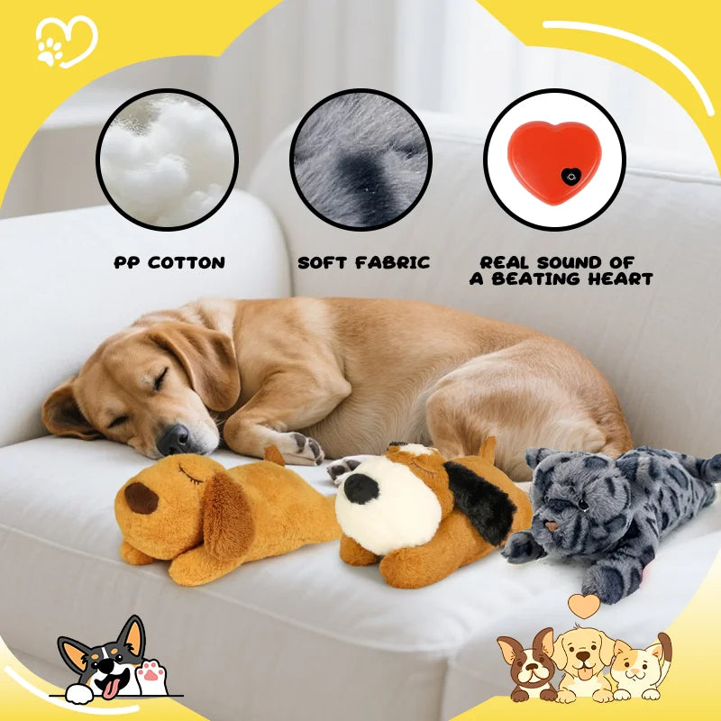 Puppy Heartbeat Dog Toys PP Cotton Stuffed