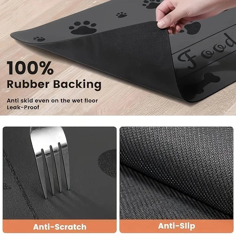 Pet Feeding Mat For Food And Water Bowl