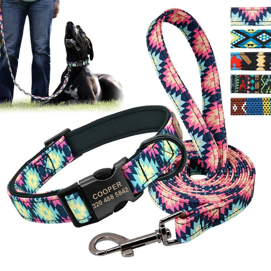 Personalized Dog Collar Leash