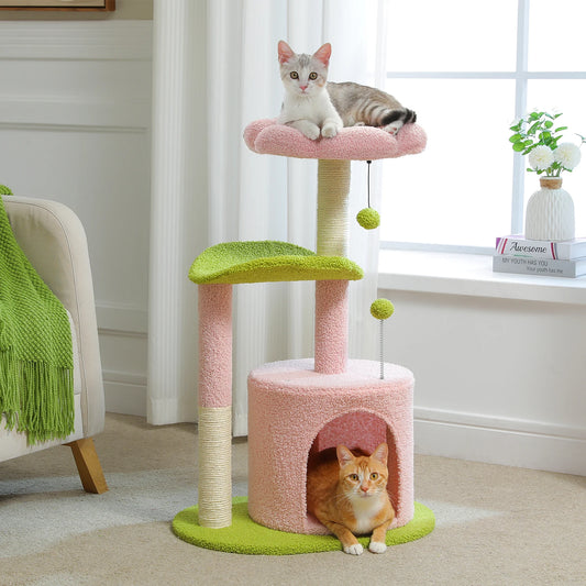 Flower Cat Tree with Scratching Posts