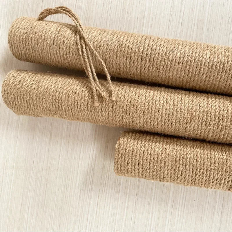 Cat Scratching Post Tree Shape Sisal Solid Wood
