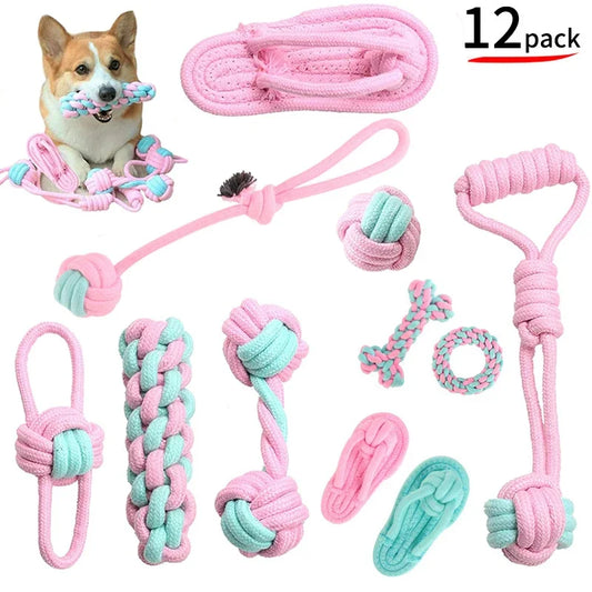 12PCS Pet Dog Toy Chew Toys