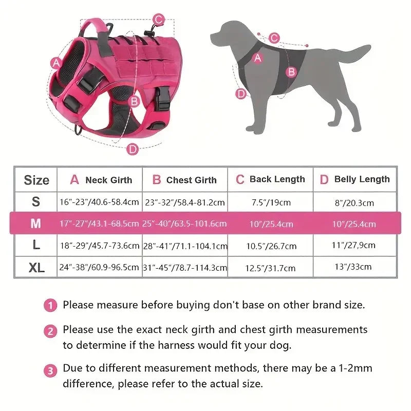 Tactical Dog Harness with Handle for Large Dogs