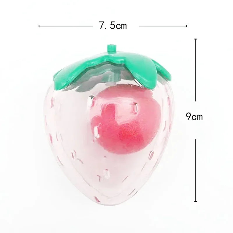 Cute Rubber Squeaky Strawberry Pet Toy