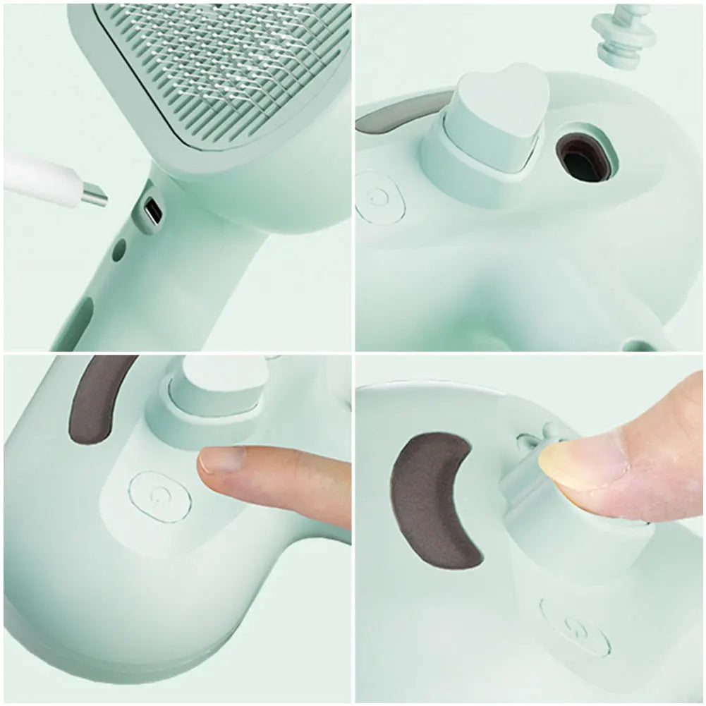 Steam Pet Brush Pet Hair Cleaning Brush