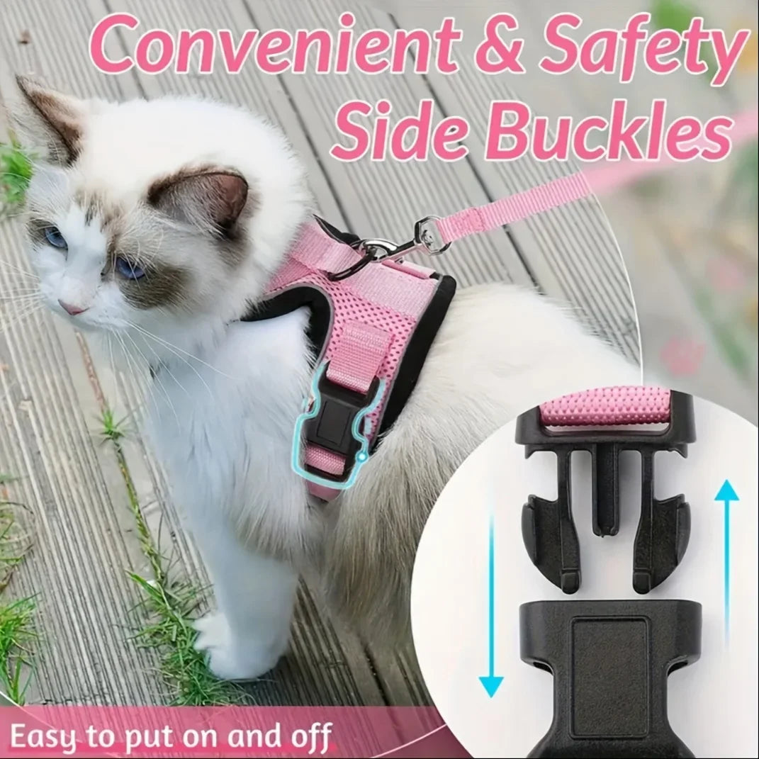 Cat Leash Vest Pet Chest Carrier