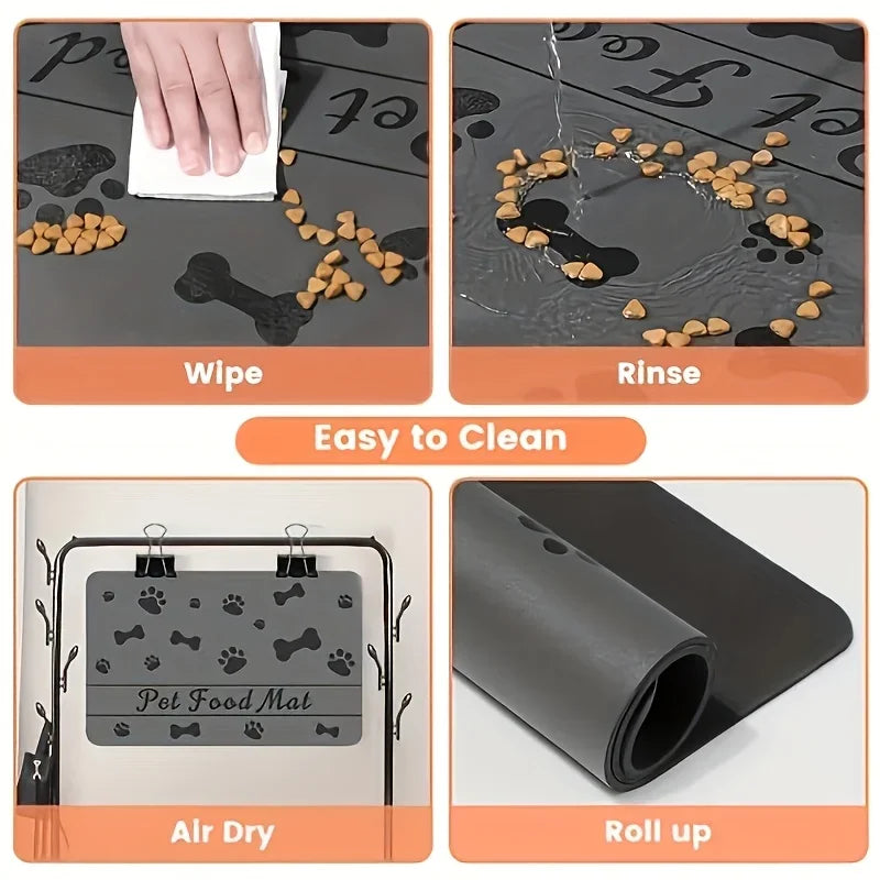 Pet Feeding Mat For Food And Water Bowl
