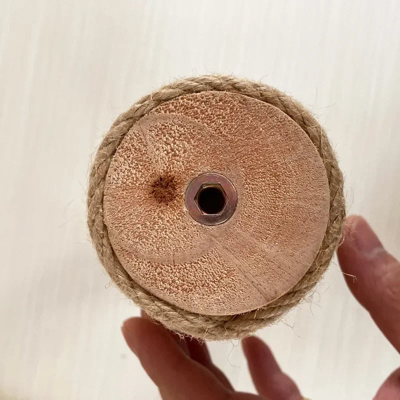 Cat Scratching Post Tree Shape Sisal Solid Wood