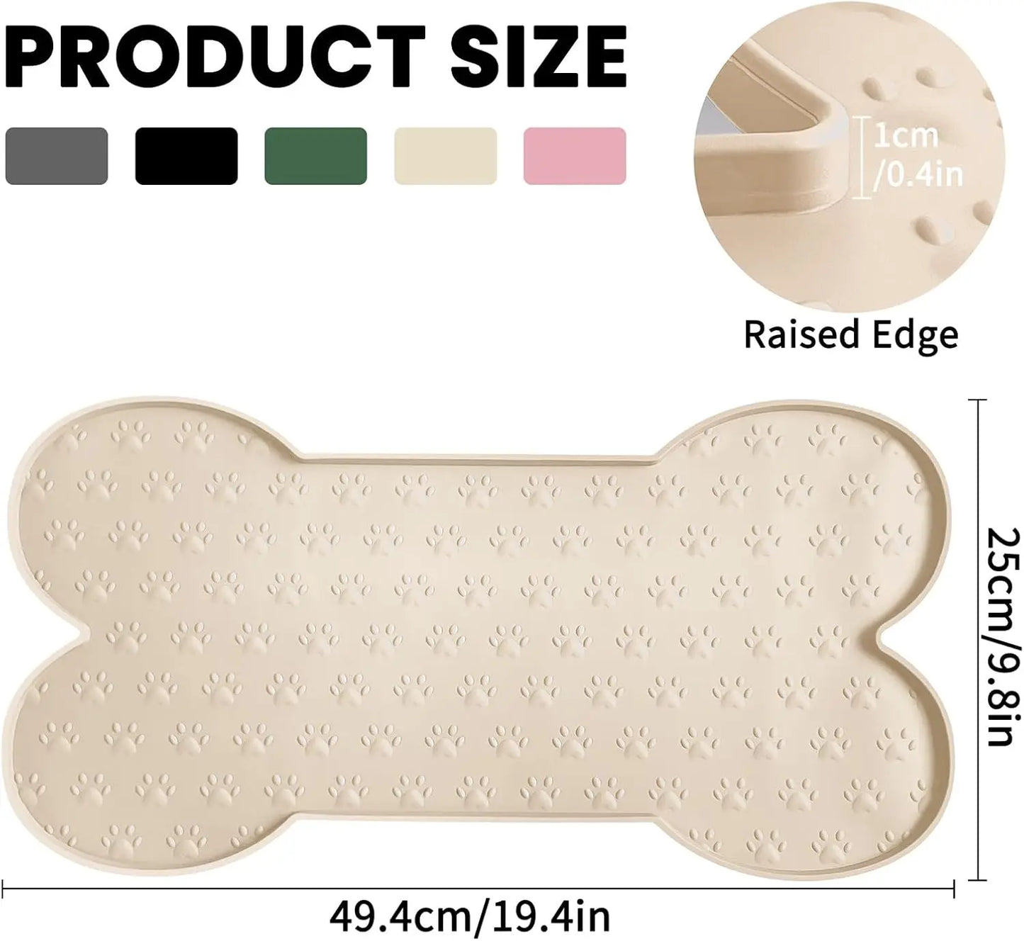 Anti-Slip Silicone Dog & Cat Feeding Mat – Waterproof