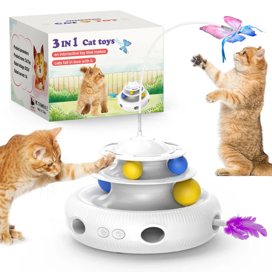 Chargeable Cat Laser Interactive Feather Toy Puzzle