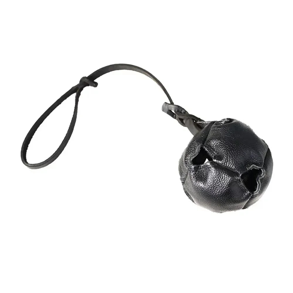 Leather Ball Dog Toy for Fetch Catch Throw