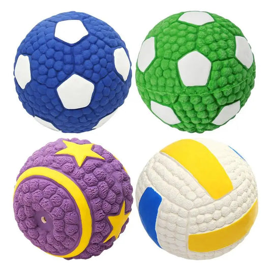 Soccer Ball Bouncing Squeaky Dog Balls