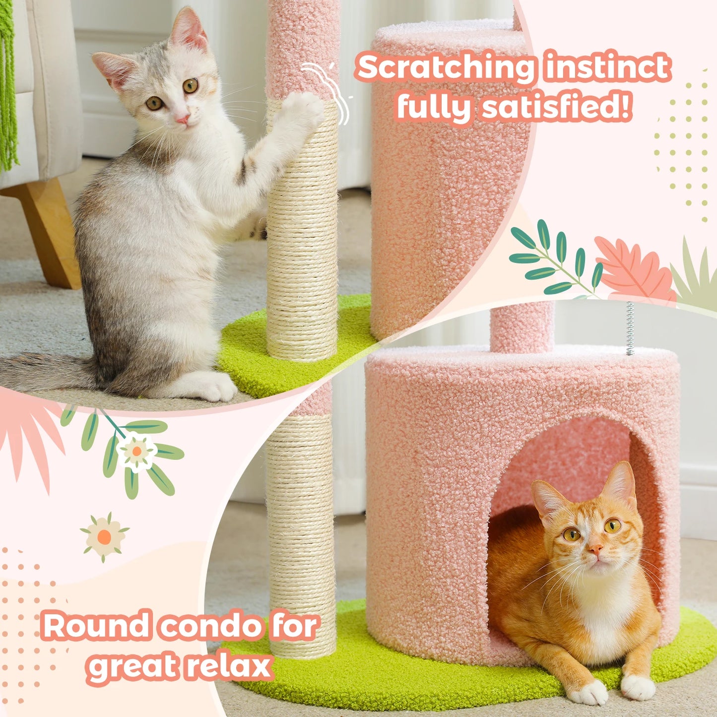 Flower Cat Tree with Scratching Posts