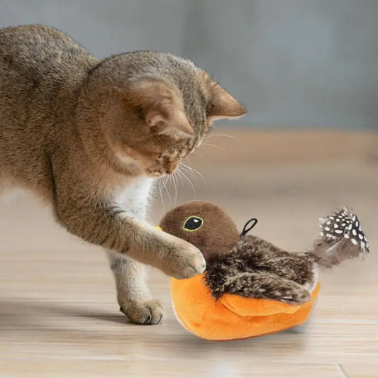 Interactive Cat Toys Chirping Flapping Bird