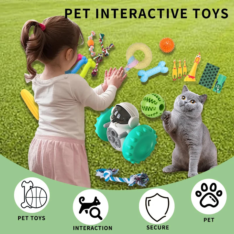 18 pcs  Dog Toy Packs- Interactive Pet Toys