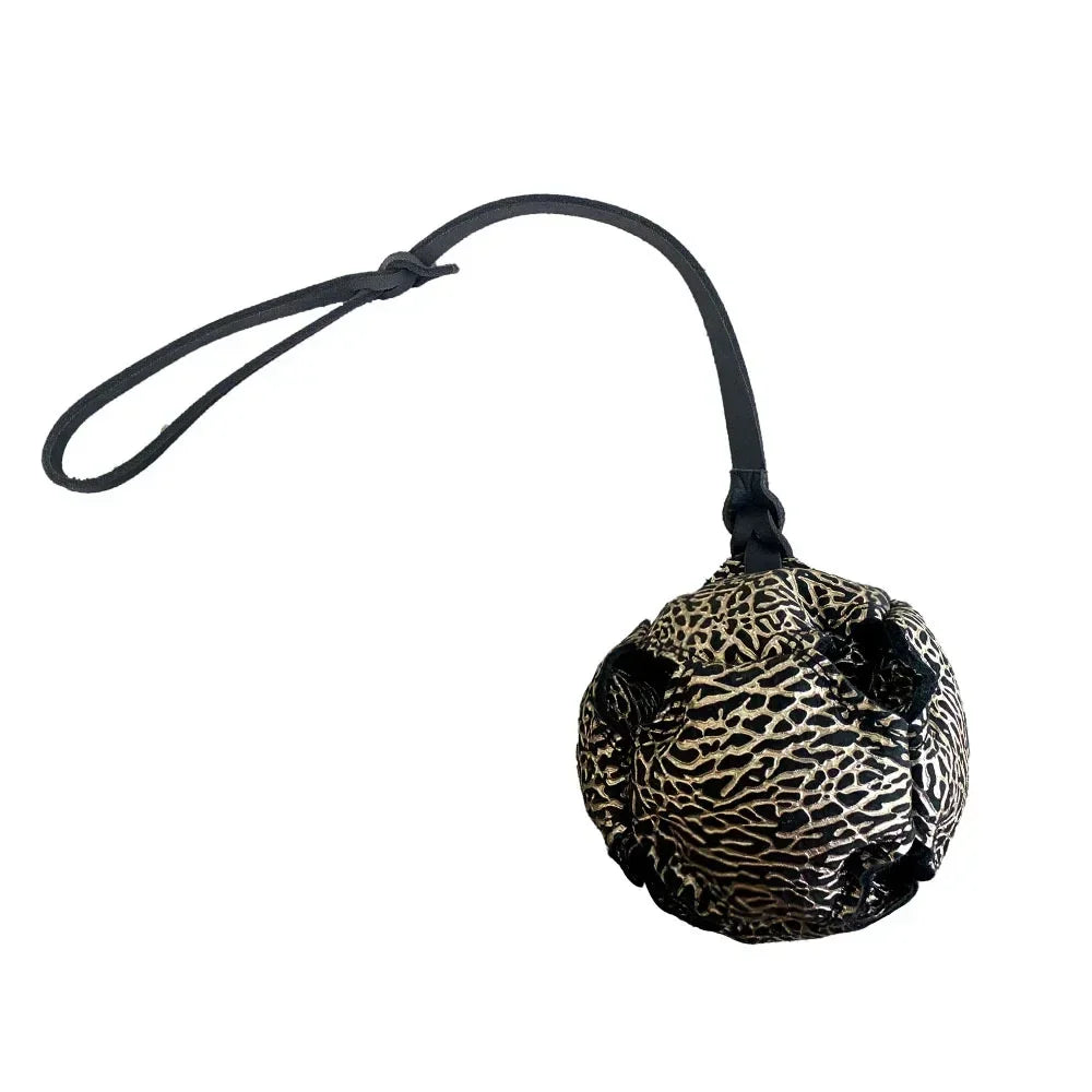 Leather Ball Dog Toy for Fetch Catch Throw