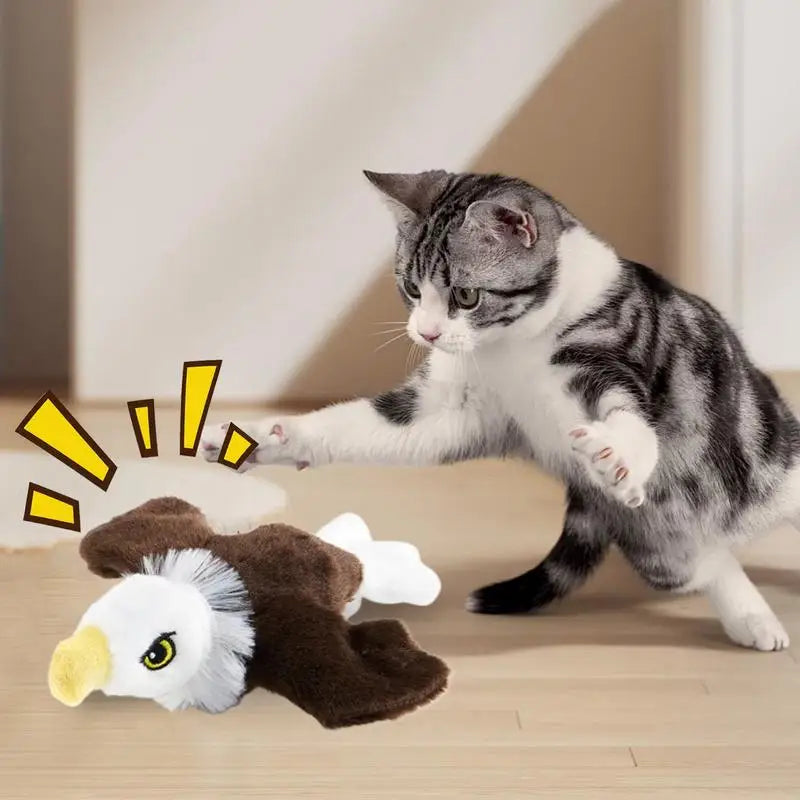 Interactive Cat Toys Chirping Flapping Bird