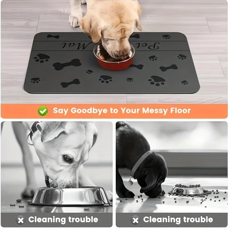 Pet Feeding Mat For Food And Water Bowl