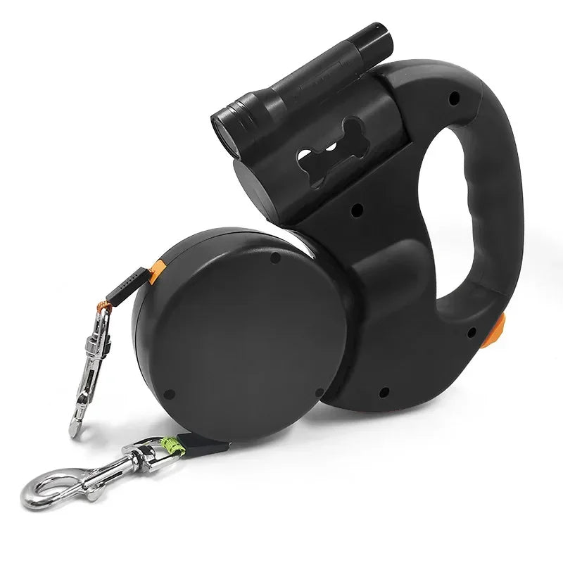 3 Colors Retractable Dual Double Leash Rope