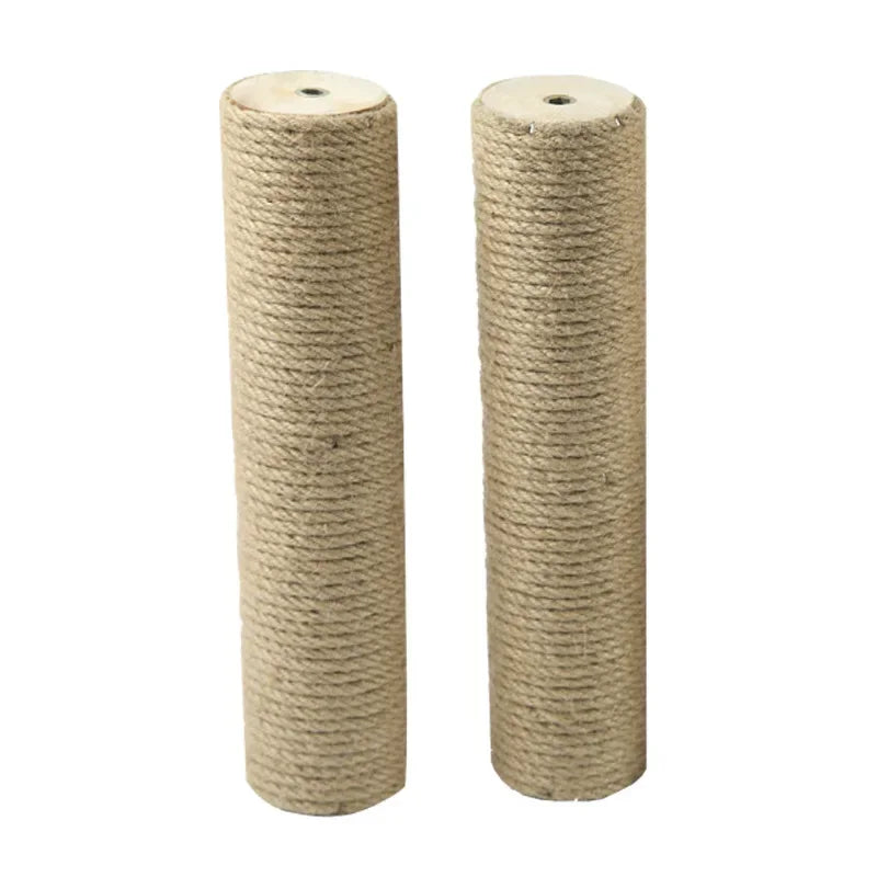 Cat Scratching Post Tree Shape Sisal Solid Wood
