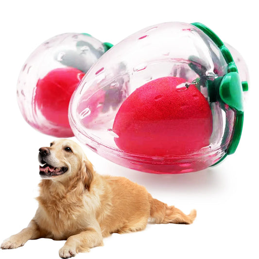 Cute Rubber Squeaky Strawberry Pet Toy