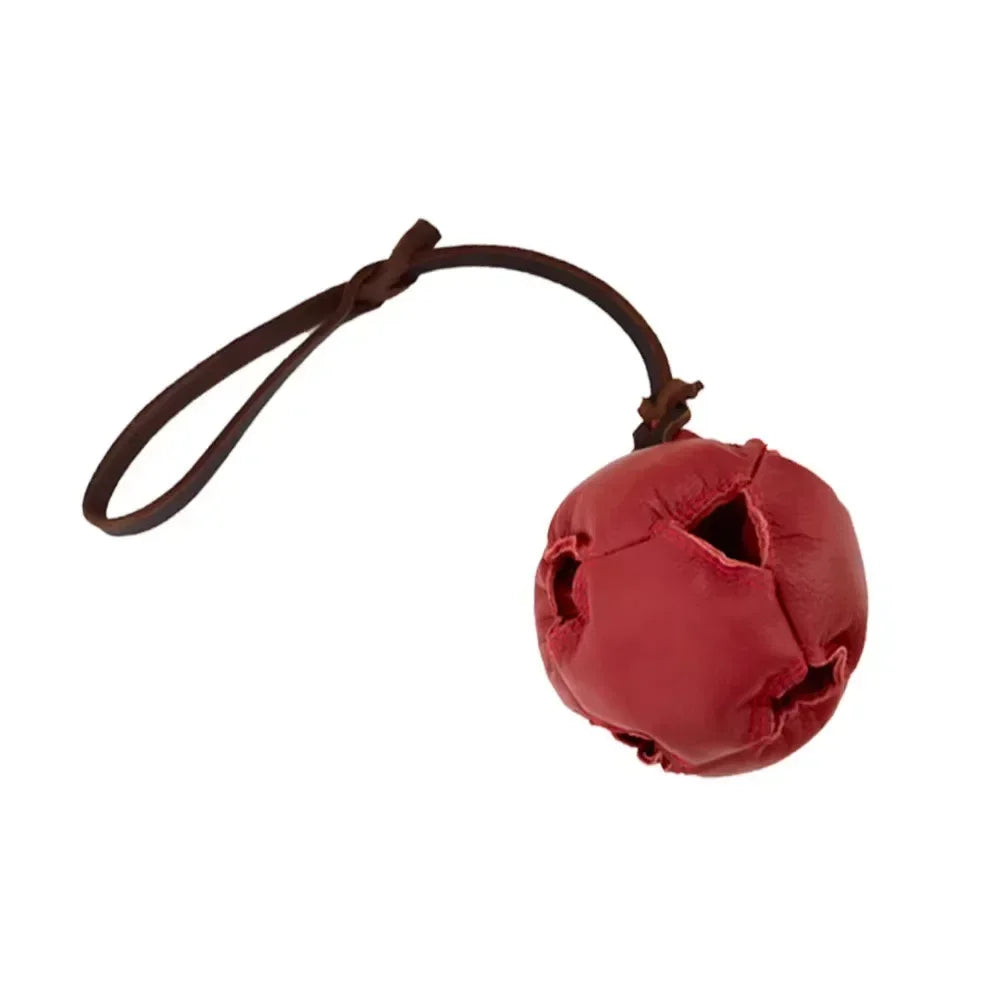 Leather Ball Dog Toy for Fetch Catch Throw