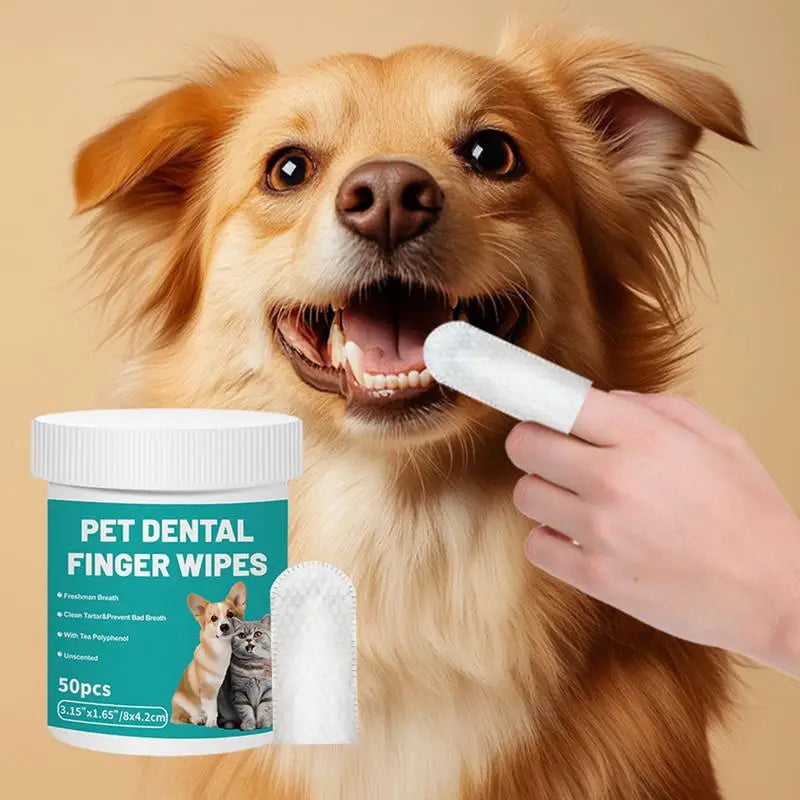 Pet Teeth Cleaning Finger Wipes