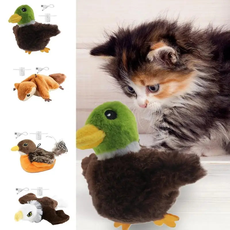 Interactive Cat Toys Chirping Flapping Bird