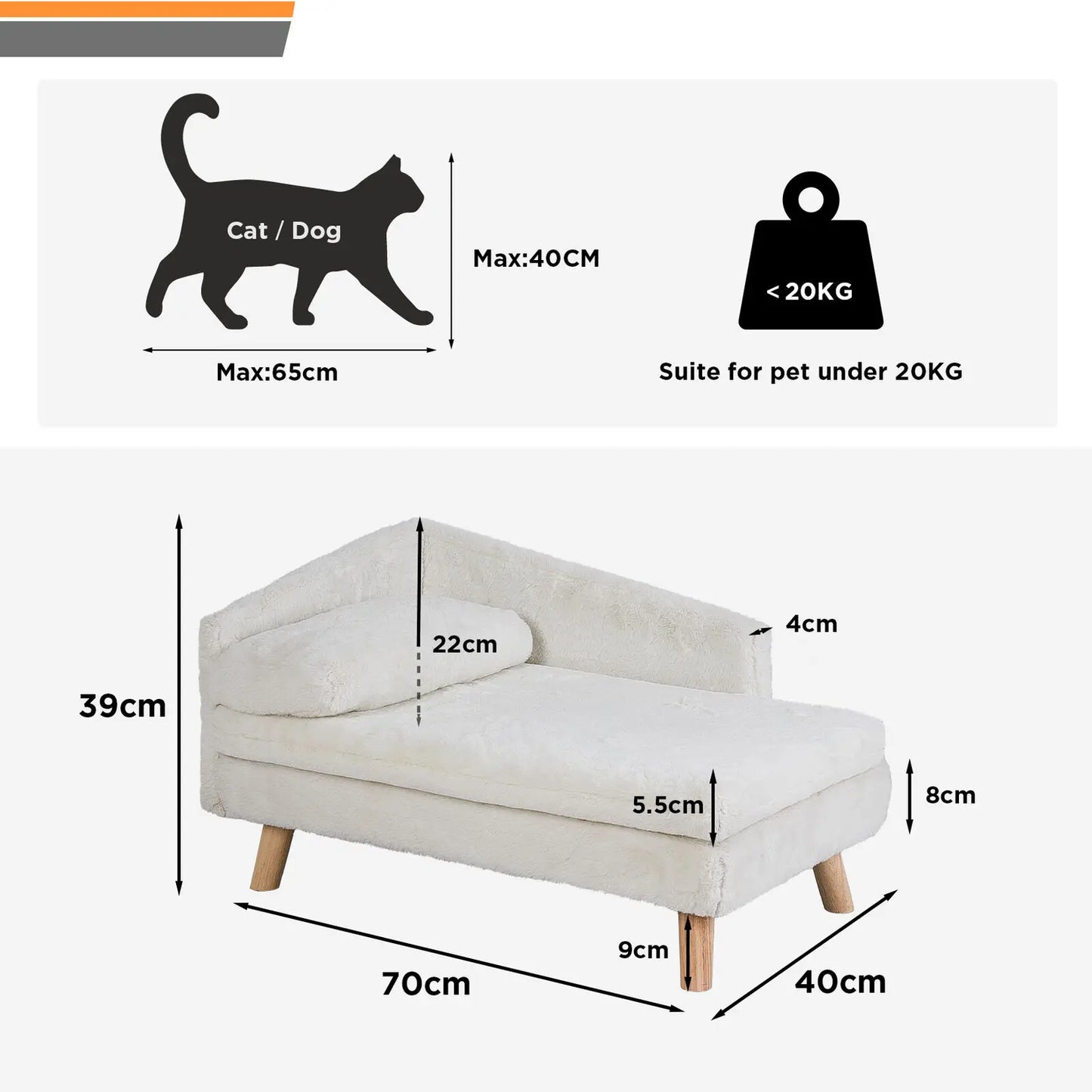 Elevated Pet Bed Sofa