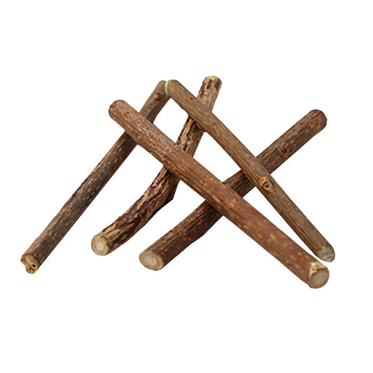 10pc Apple Wood Chew Sticks Twigs For Small Pets