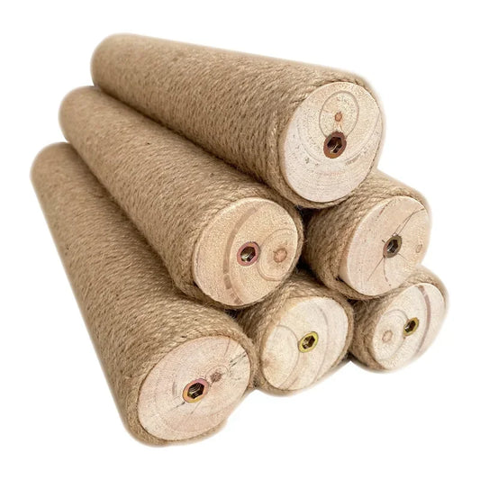 Cat Scratching Post Tree Shape Sisal Solid Wood
